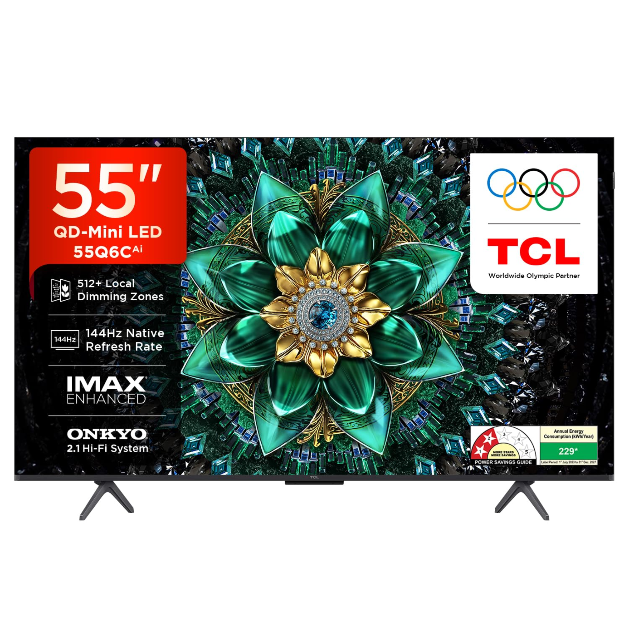 TCL 139 cm (55 inches) 4K UHD Smart QD-Mini LED Go...